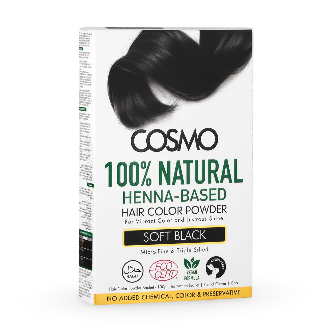 COSMO - 100% natural henna powder - Soft black