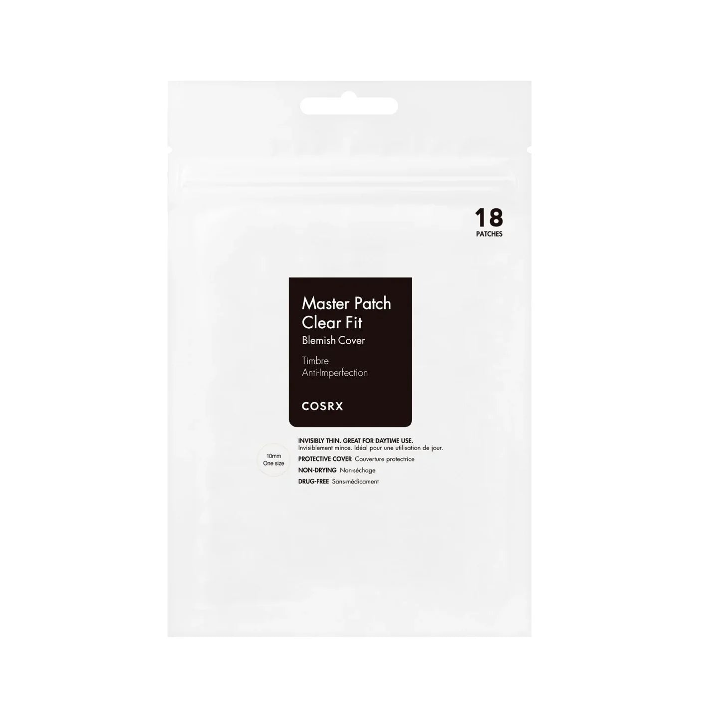 COSRX - clear fit master path (18 patches) - 10mm x 18mm