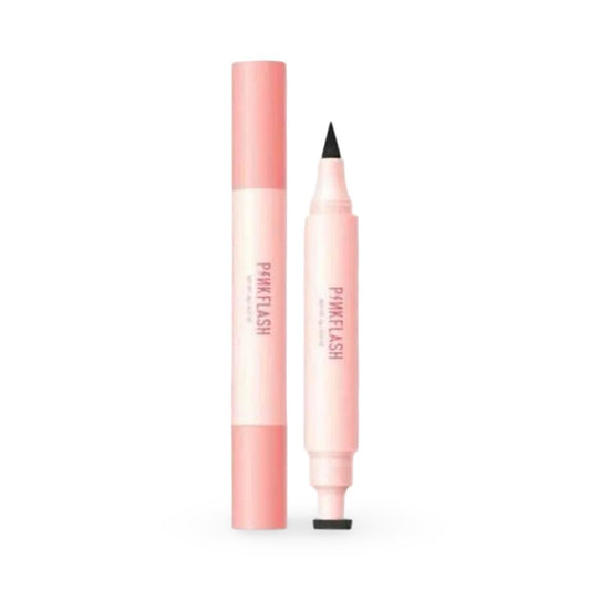 Pink Flash - 2-in-1 Waterproof Liquid Eyeliner in Black BK01 - 2g