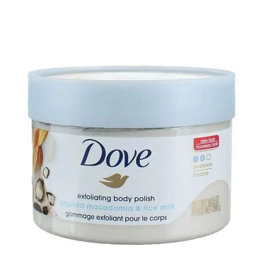 Dove - Exfoliating Body Polish Crushed Macadamia & Rice Milk - 298g